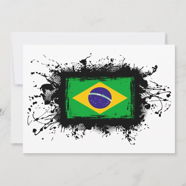 Carte Drapeau du Brésil (Devant)