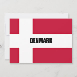 Carte Drapeau du Danemark, étiqueté