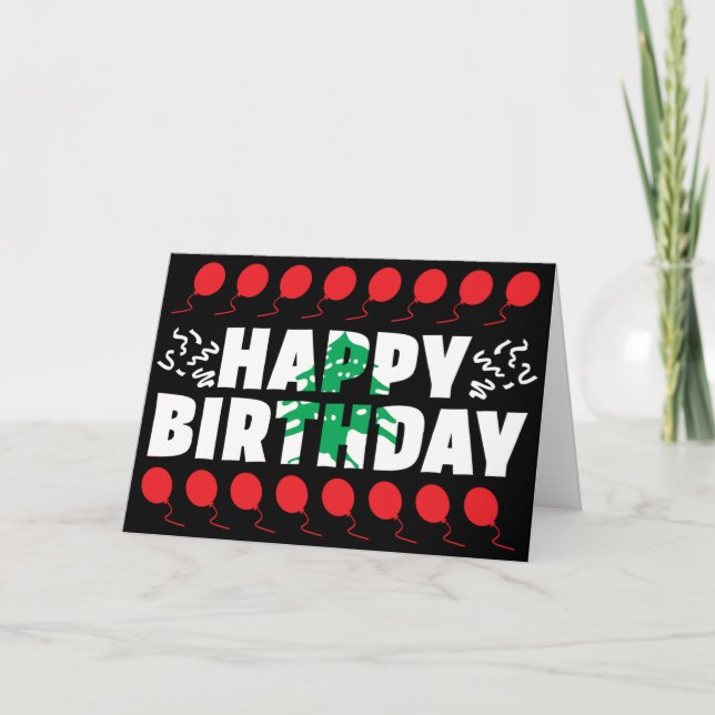 Carte Drapeau du Liban - Anniversaire patriotique (Devant)