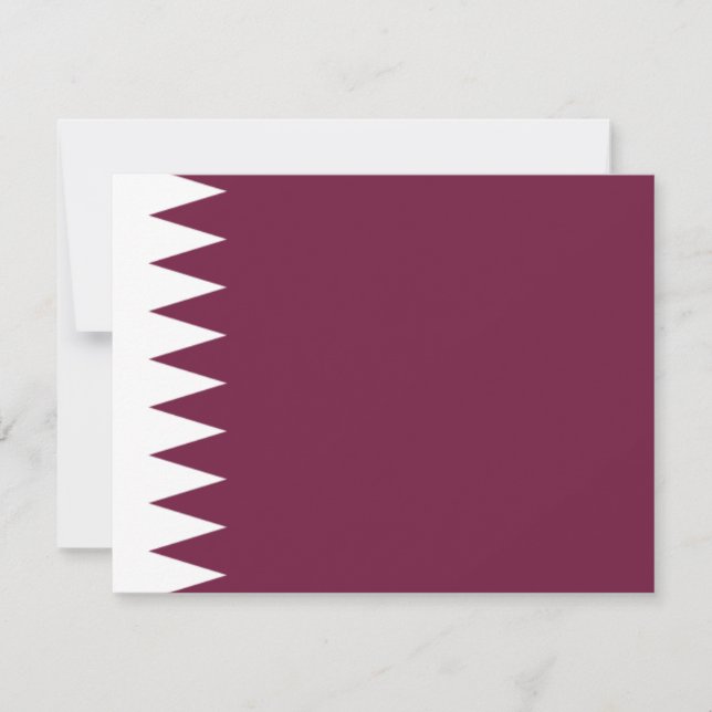 Carte Drapeau du Qatar (Devant)