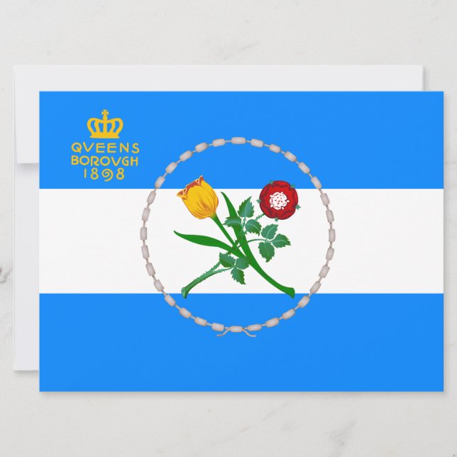 Carte Drapeau du Queens (arrondissement de New York) (Devant)