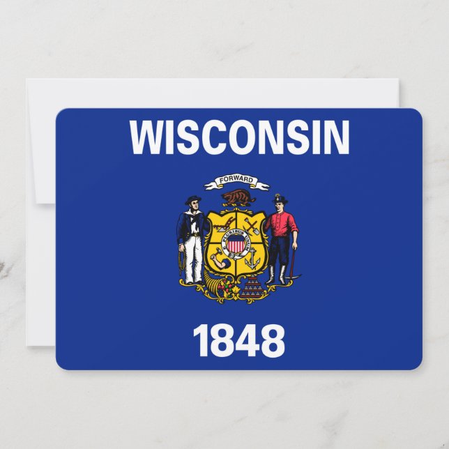 Carte Drapeau du Wisconsin (Devant)