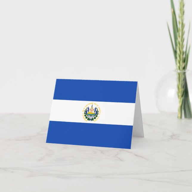 Carte Drapeau El Salvador (Devant)