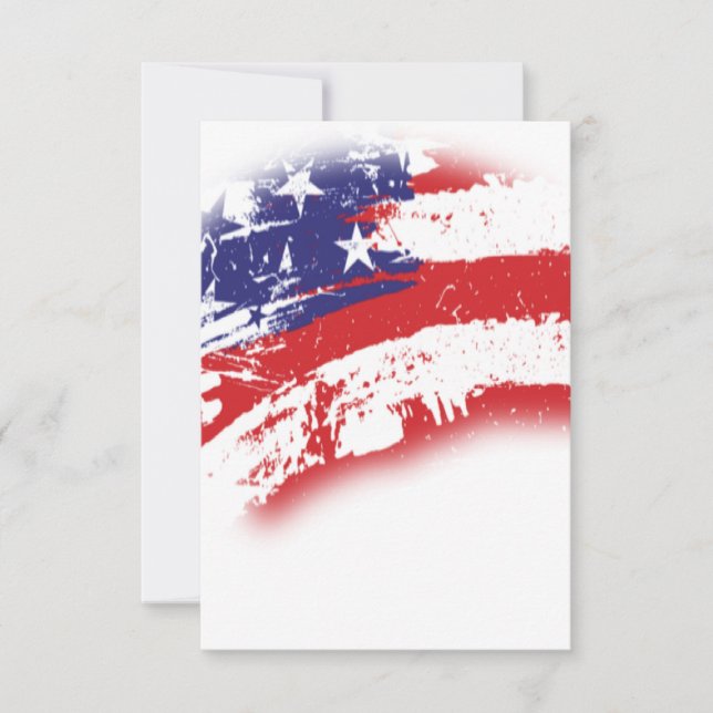 Carte Drapeau Extraordinaire Abstrait USA Incroyable (Devant)