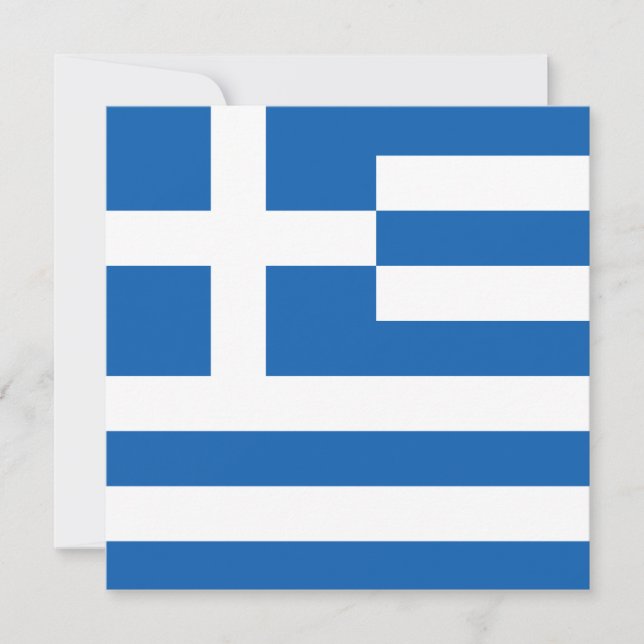 Carte Drapeau grec (Grèce) (Devant)