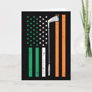 Carte Drapeau irlandais américain Golf Vintage St Patric