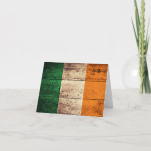 Carte Drapeau Irlande en bois