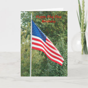 Carte Drapeau, joyeux anniversaire de jour de collecte