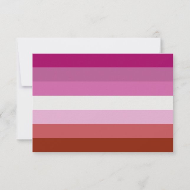 Carte Drapeau lesbien (Devant)