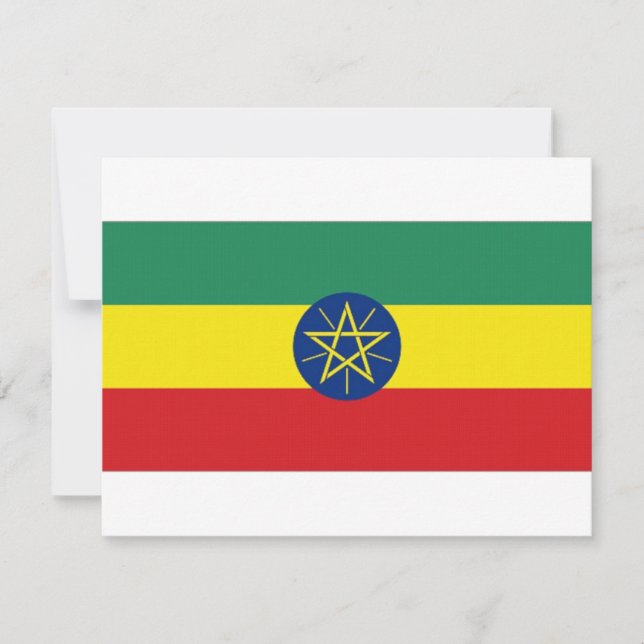 Carte Drapeau national éthiopien (Devant)