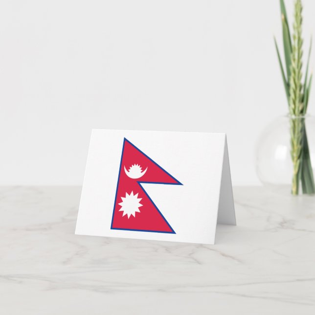 Carte Drapeau népalais (Devant)