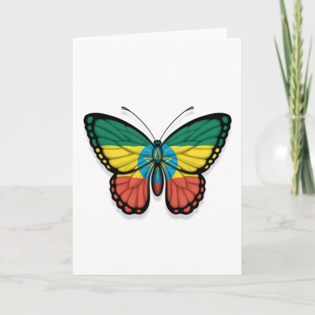 Carte Drapeau papillon éthiopien (Devant)