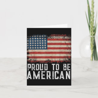 Carte Drapeau Patriotique Américain Fier D'Être Un Citoy