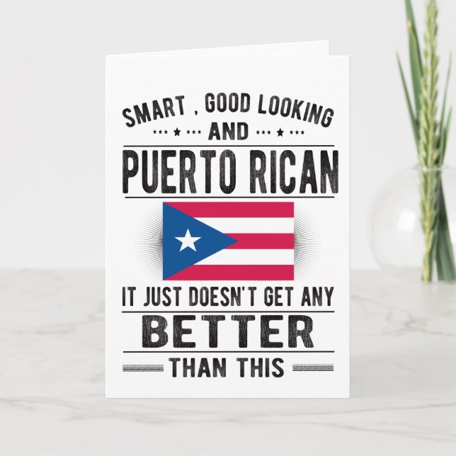 Carte Drapeau Porto Rico Porto-Rico Roots Porto Rico (Devant)