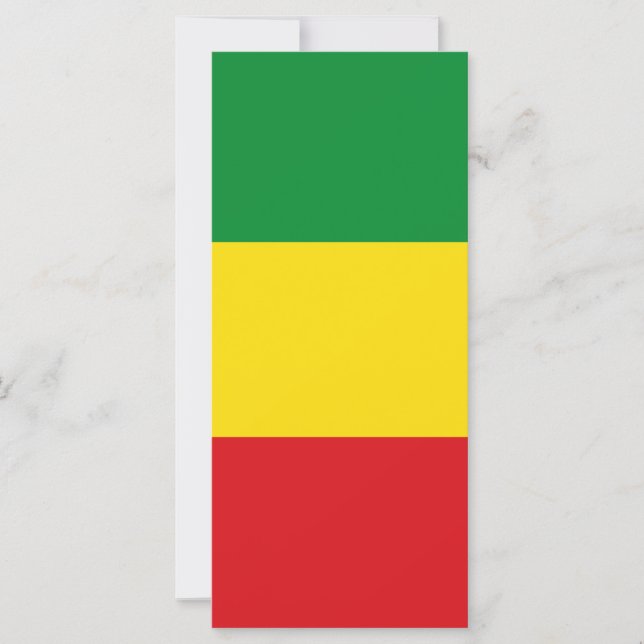 Carte Drapeau rastafarien Rasta Ethiopie (Devant)