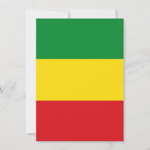 Carte Drapeau rastafarien Rasta Ethiopie