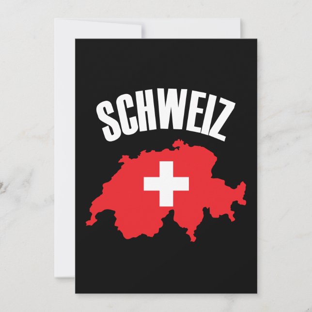 Carte Drapeau Schweiz Suisse (Devant)