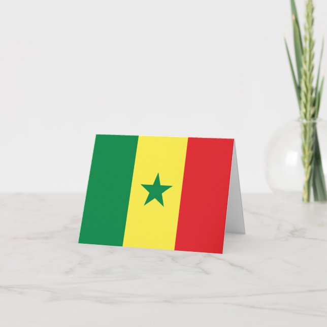 Carte Drapeau sénégalais (Devant)