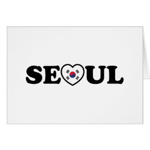 Carte Drapeau Seoul Love Heart Taegeukgi
