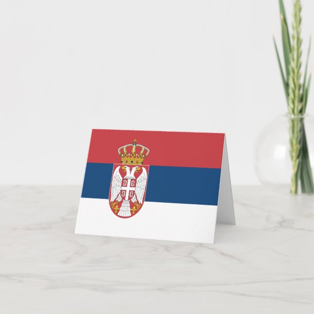 Carte Drapeau serbe (Devant)