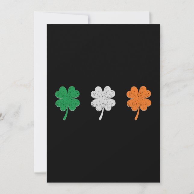 Carte Drapeau Shamrock irlandais (Devant)