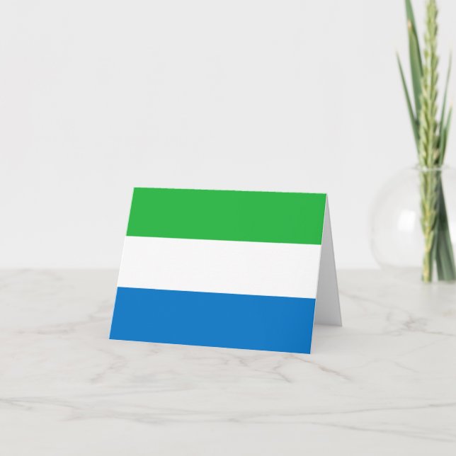 Carte Drapeau Sierra Leone (Devant)