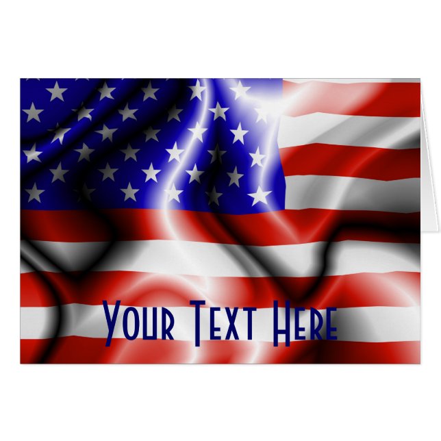 Carte drapeau Stars and Stripes USA (Devant horizontal)