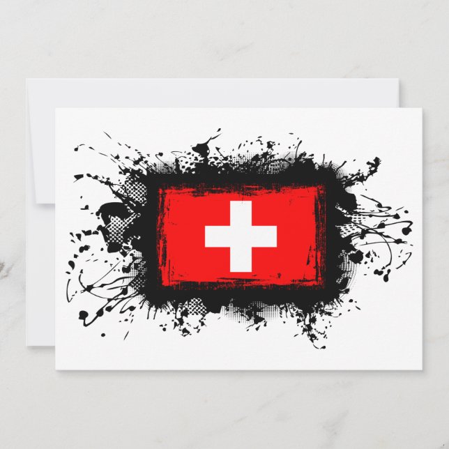 Carte Drapeau Suisse (Devant)