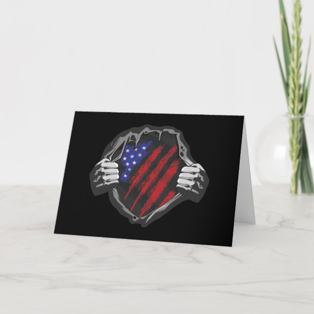 Carte Drapeau superhero USA (Devant)