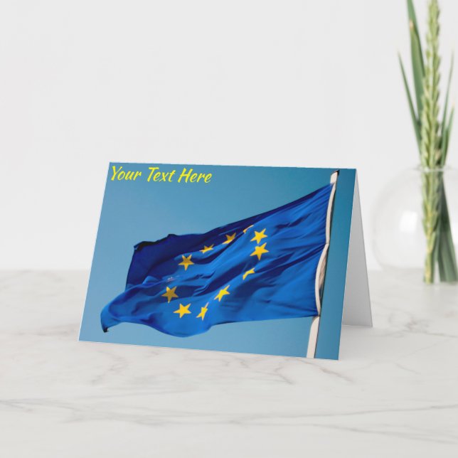 Carte Drapeau UE personnalisable (Devant)