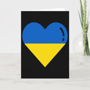 Carte Drapeau ukrainien Cœur Racines Vacances Ukrainien 