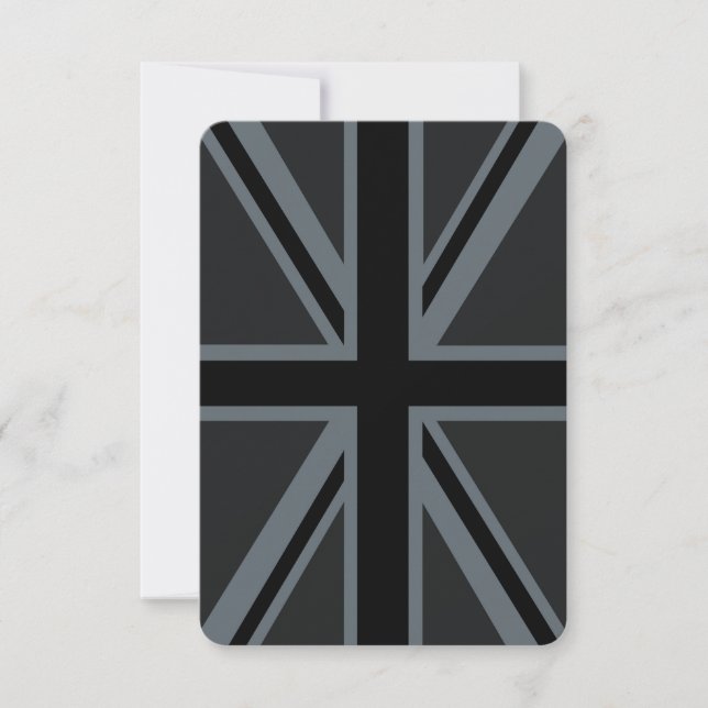 Carte Drapeau Union Jack noir (Devant)