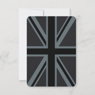 Carte Drapeau Union Jack noir