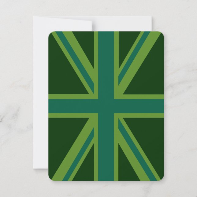 Carte Drapeau vert Union Jack (Devant)