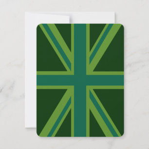 Carte Drapeau vert Union Jack