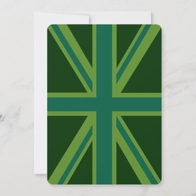 Carte Drapeau vert Union Jack (Devant)