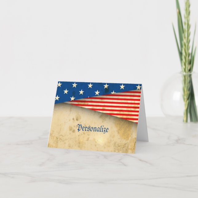 Carte Drapeau vintage (Devant)