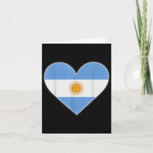 Carte Drapeau vintage argentine cœur fierté nationale ac