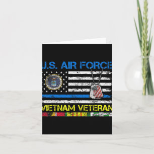 Carte Drapeau vintage d'ancien combattant de l'US Air Fo