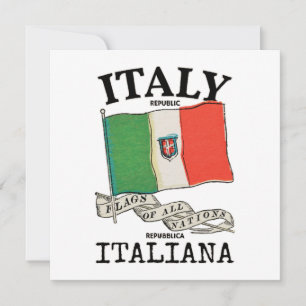Carte Drapeau vintage du pays Italie