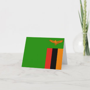 Carte Drapeau Zambie