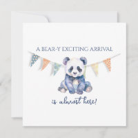 Drapeaux de fête bébé panda aquarelle Baby Shower