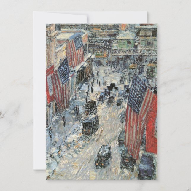Carte Drapeaux sur la 57ème rue par Frederick Childe Has (Devant)