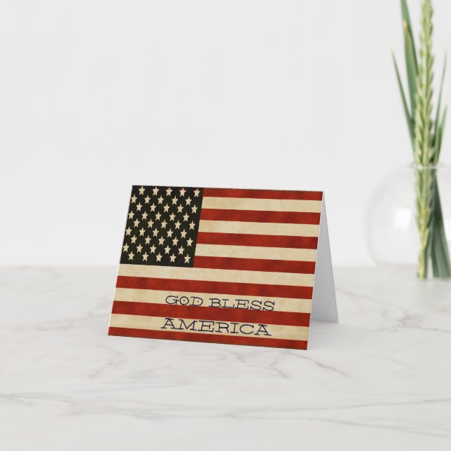 Carte Drapeaux vintages américains (Devant)