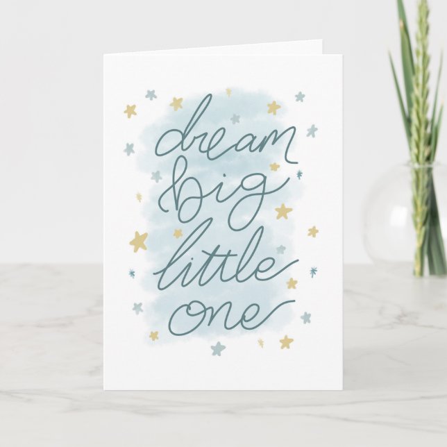 Carte Dream Big Little One Pastel Stars (Devant)