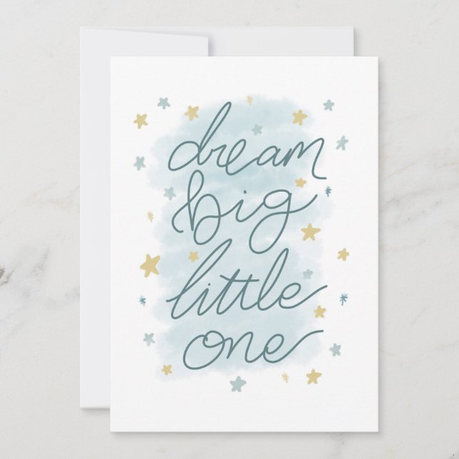 Carte Dream Big Little One Pastel Stars (Devant)
