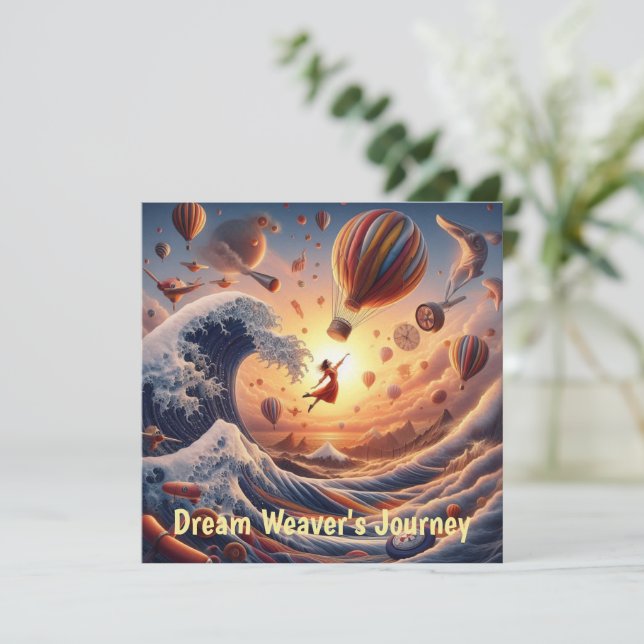Carte Dream Weaver's Journey : Imaginaire Hot Air Balloo (Debout devant)