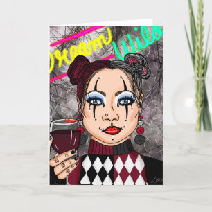 Carte Dream Wild   Arlequin gothique Jester Girl