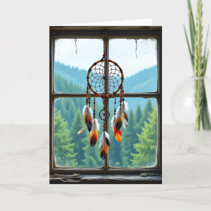 Carte Dreamcatcher et Montagnes Joyeux anniversaire