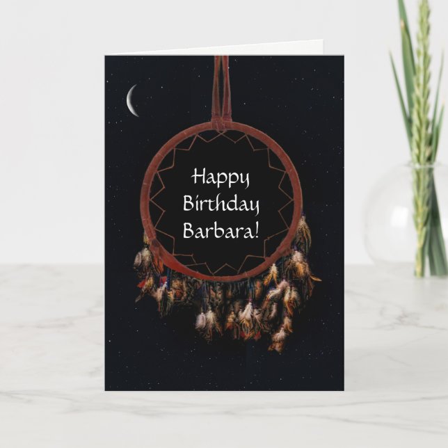 Carte Dreamcatcher Nom personnalisé Joyeux anniversaire (Devant)